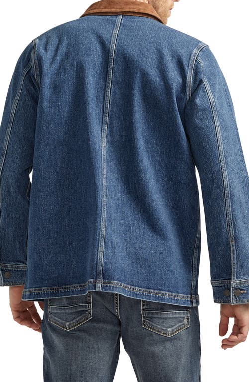 Shop Silver Jeans Co. Button-up Denim Chore Coat In Indigo