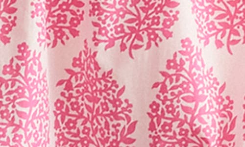 Shop Boden May Short Sleeve Cotton Midi Dress In Sangria Sunset Floret