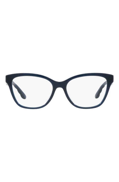 Tory Burch 51mm Rectangular Optical Glasses in Navy at Nordstrom