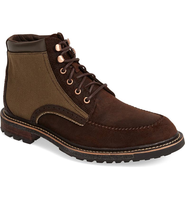 Woolrich 'Woodwright' Leather & Canvas Moc Toe Boot (Men) | Nordstrom
