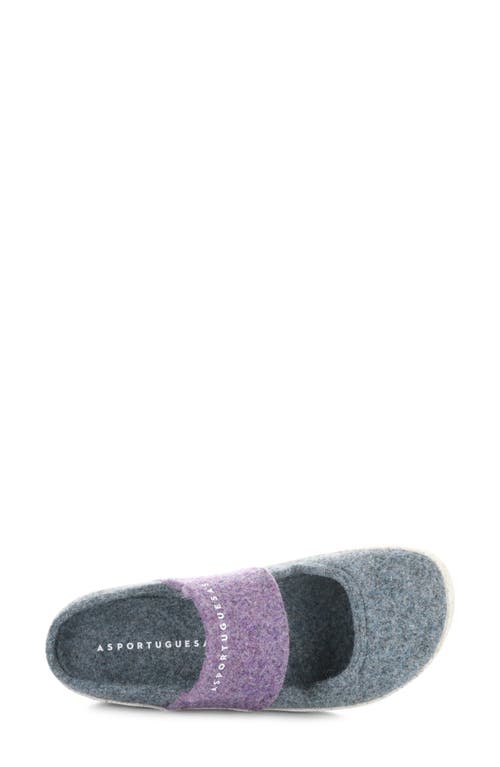 Shop Asportuguesas By Fly London Canu Mule In Grey Blue/purple Felt