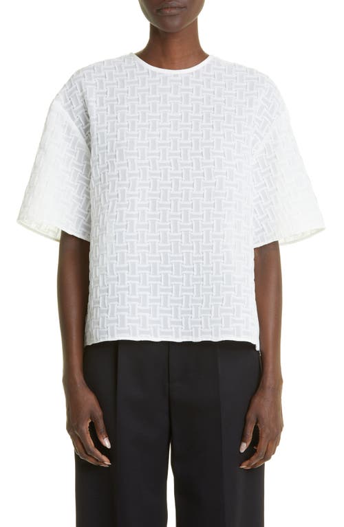 PARTOW Seraphine Basket Weave Blouse in White