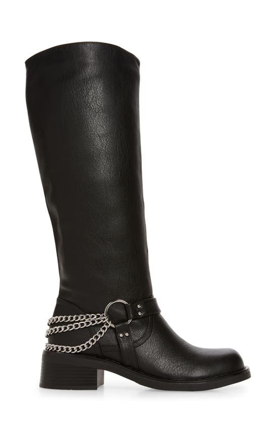 Shop Azalea Wang Gardner Chain Detail Engineer Boot In Black