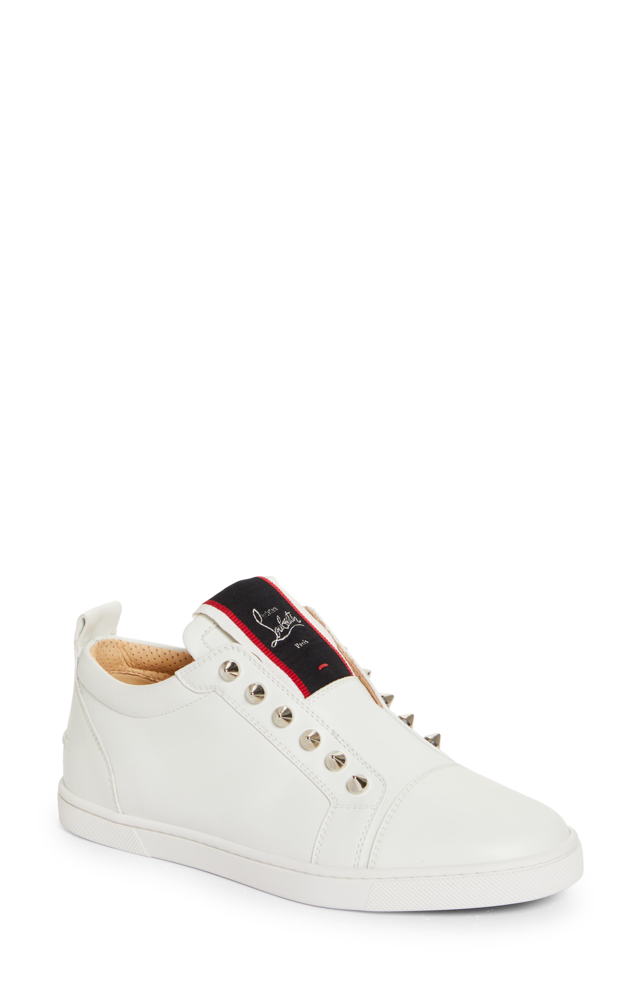 Christian Louboutin Perforated Leather Vierissima Sneakers - Size