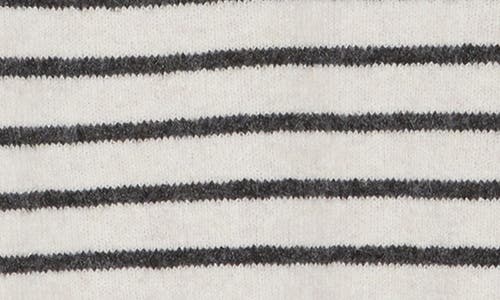 Caslon ® Raglan Sleeve Sweater In Beige- Grey Nora Stripe
