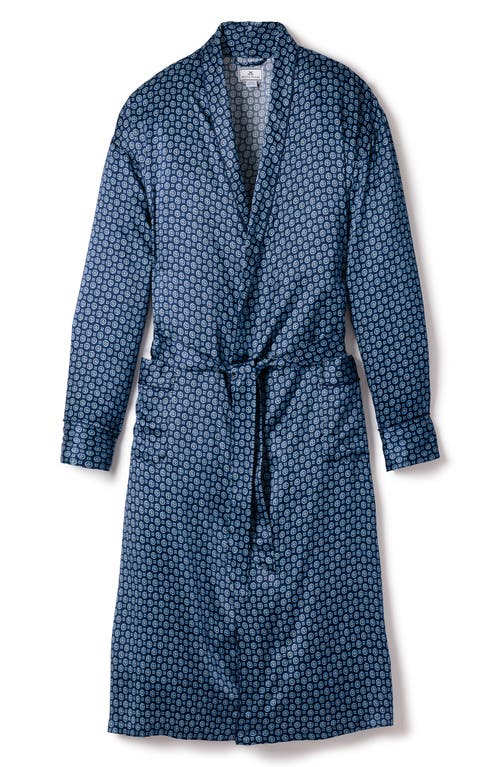 Shop Petite Plume Midnight Silk Robe In Navy