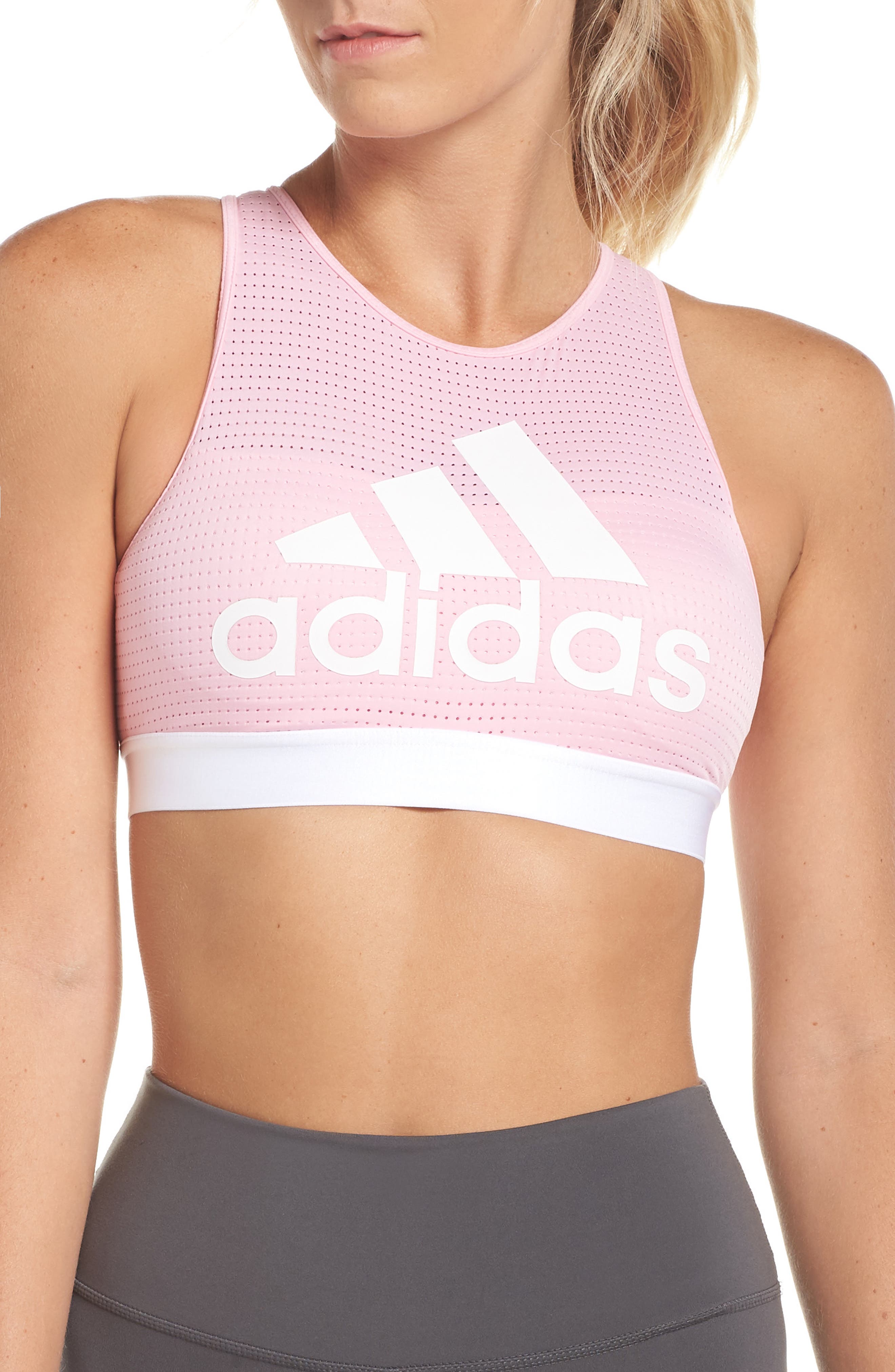 Adidas Halter 2.0 Logo Sports Bra