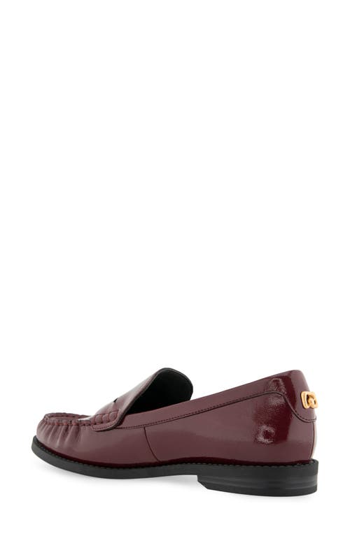 Shop Aerosoles Sienna Penny Loafer In Burgundy Patent Faux Leather