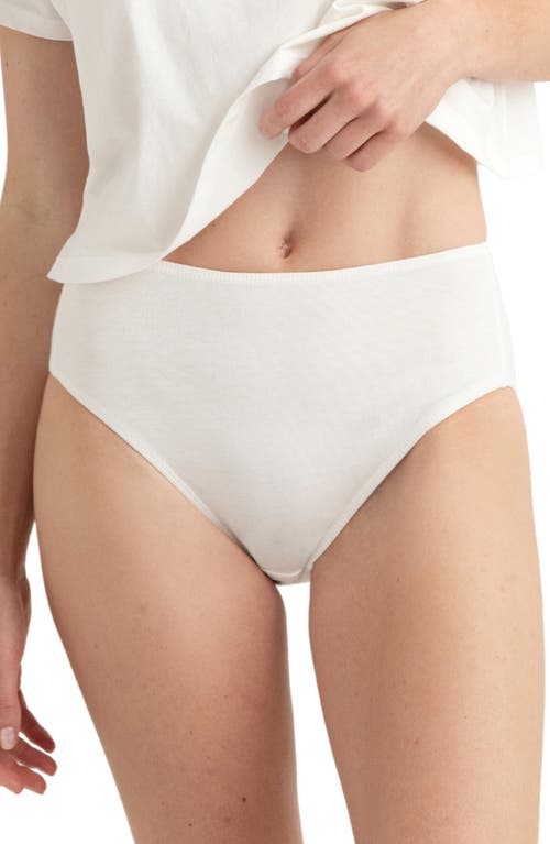 2-Pack Compostable Organic Cotton High Waist Briefs in White