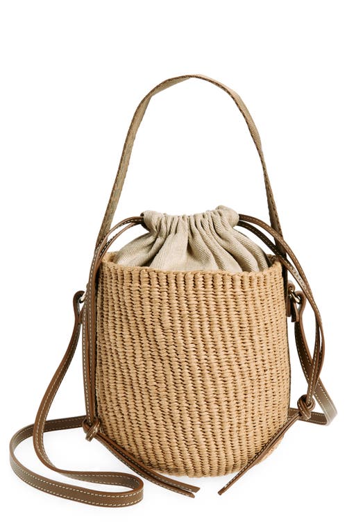 Chloé Small Woody Basket Bucket Bag in 29X Dark Nut