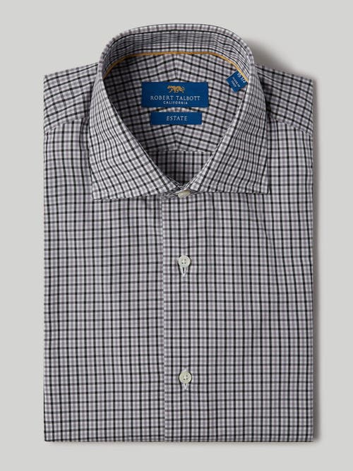 Robert Talbott Tattersall Craig Estate Dress Shirt in Black/gray Tattersall 