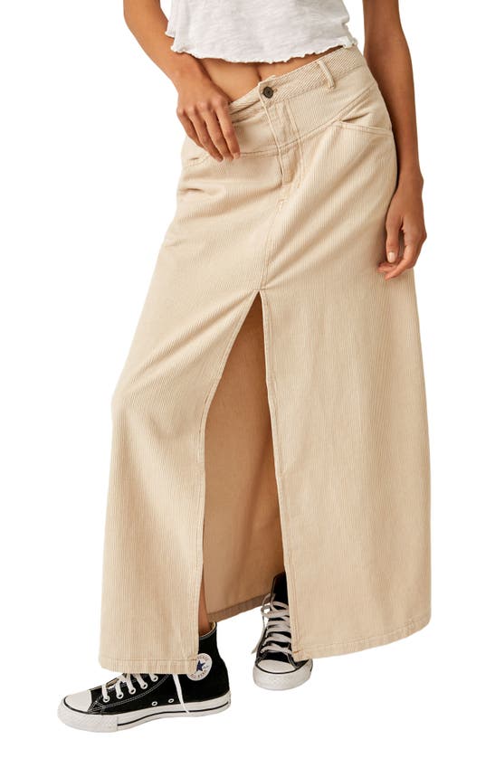 Shop Free People As You Are Corduroy Maxi Skirt In Beechwood