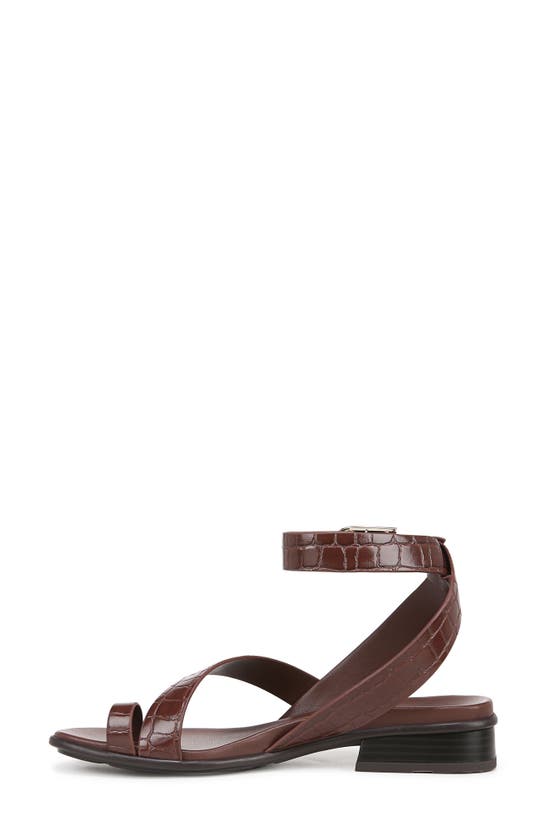 Naturalizer Birch Ankle Strap Sandals In Cappuccino Croco Faux Leather