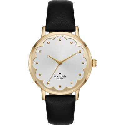 Kate Spade New York Metro Scallop Leather Strap Watch,