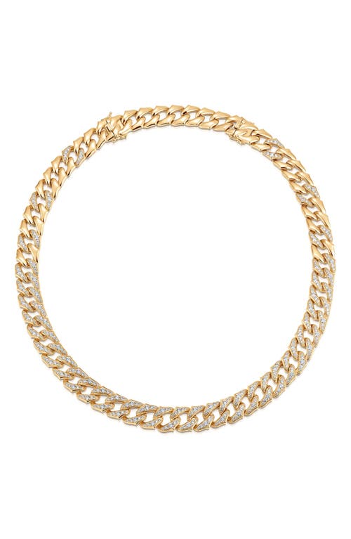 Luci Diamond Link Collar Necklace in Yellow Gold