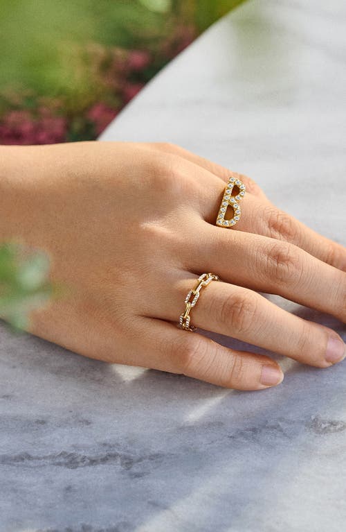 Shop Baublebar Initial Ring In Gold