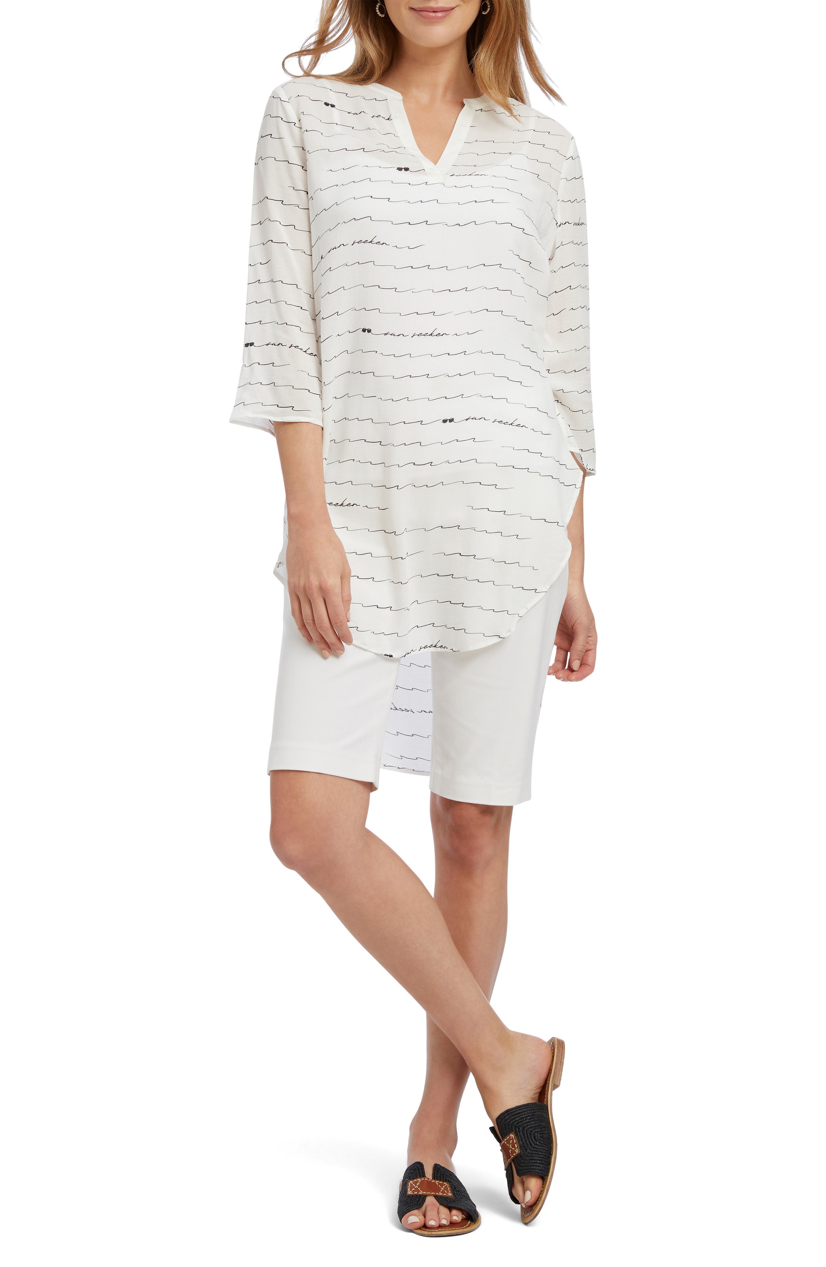 Nic+Zoe Beach Cruiser Tunic Dress, Blue