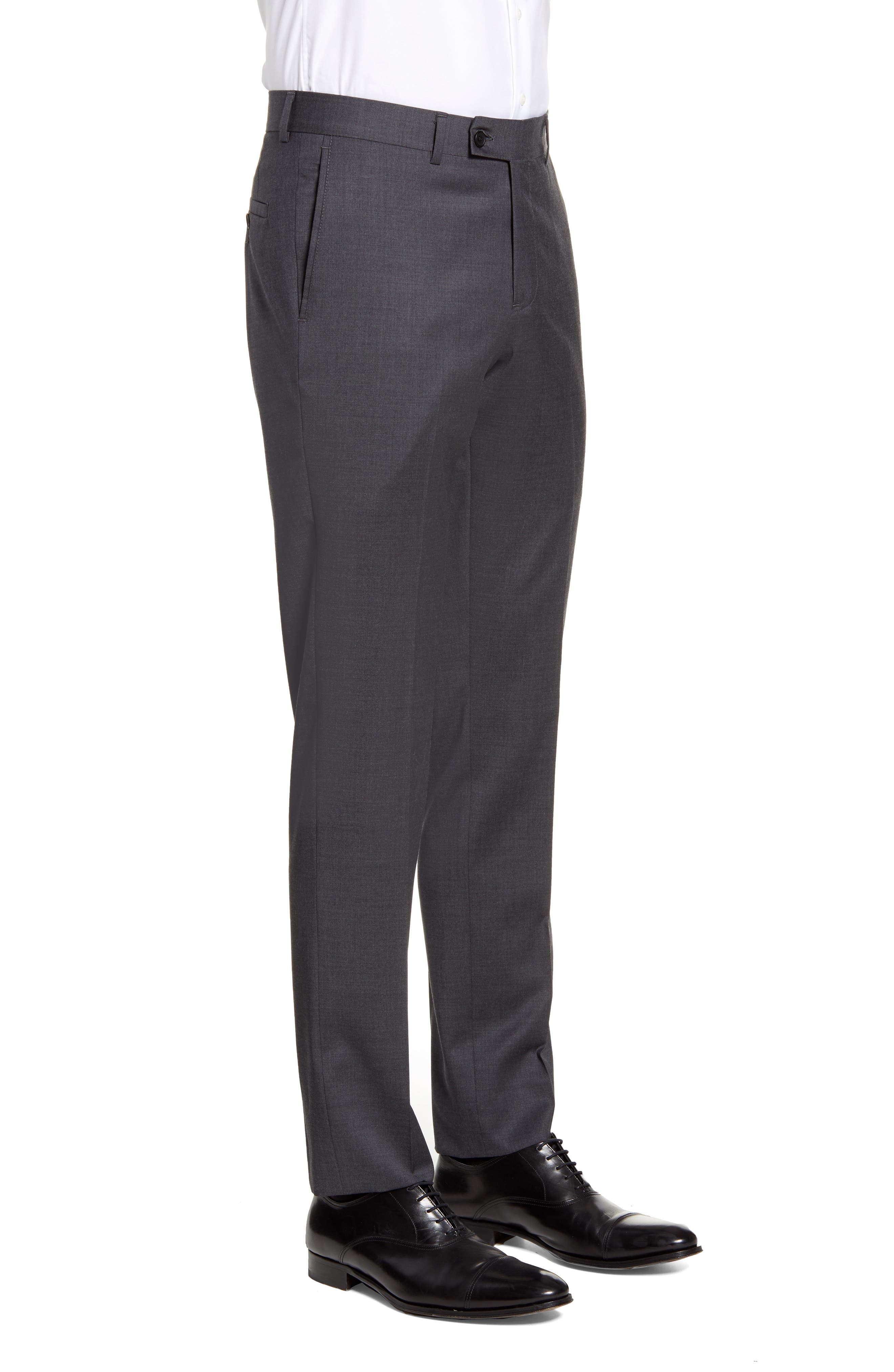 Nordstrom Trim Fit Wool Blend Trousers 