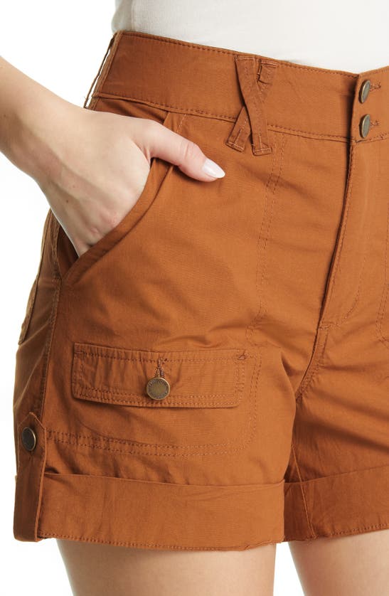 Shop Wit & Wisdom 'ab'solution High Waist Utility Shorts In Pecan