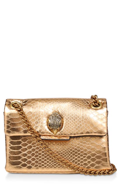 Kurt Geiger Mini Kensington Metallic Snake Embossed Leather Shoulder ...