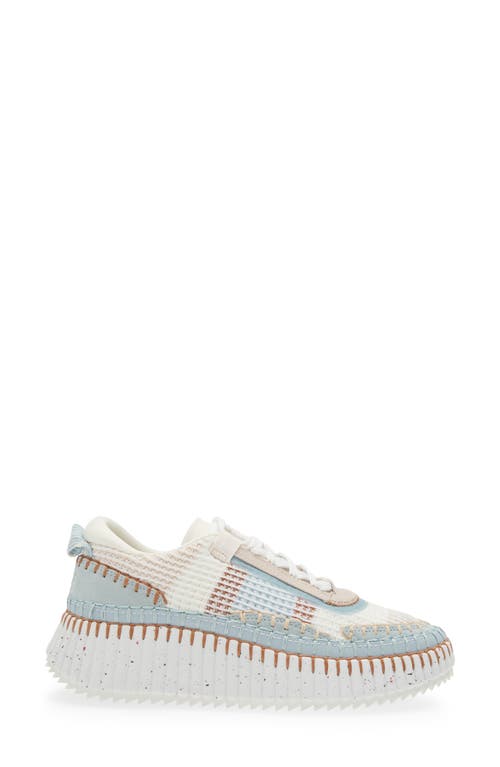 Shop Chloé Nama Platform Sneaker In Delicate Blue