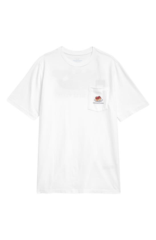 Vineyard Vines Kids' Lobster Roll Whale Pocket Graphic Tee in White Cap at Nordstrom