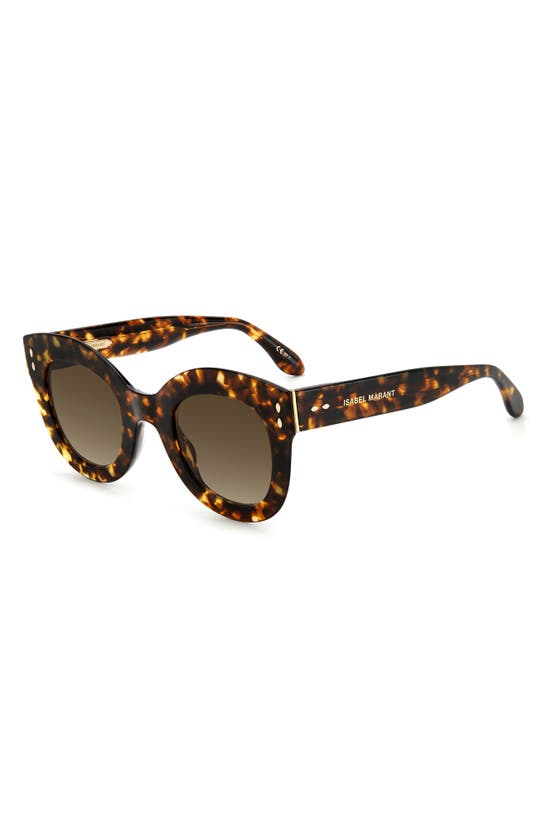 Shop Isabel Marant 49mm Gradient Round Sunglasses In Medium Brown