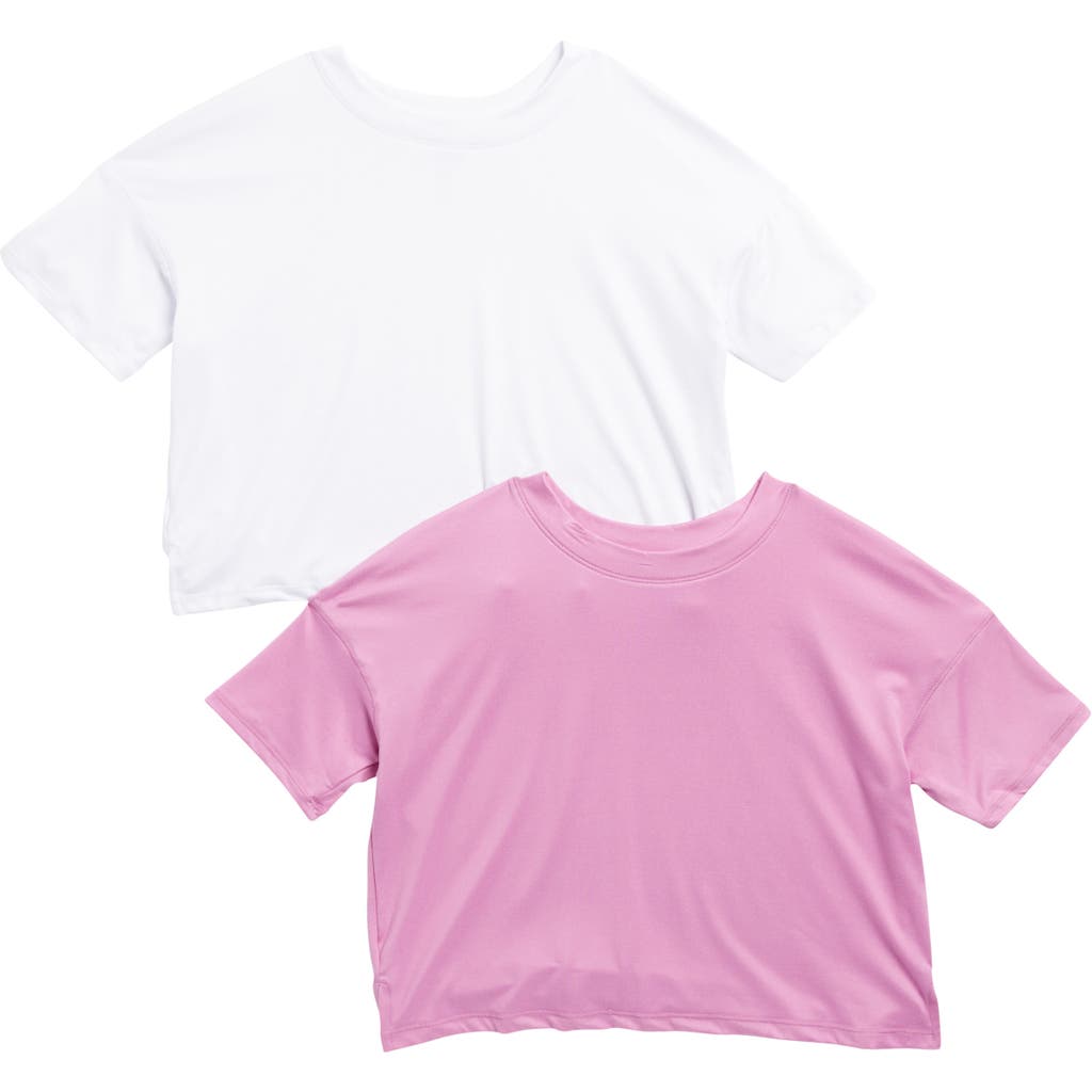 90 Degree By Reflex Kids' 2-pack Crop T-shirts In Multi