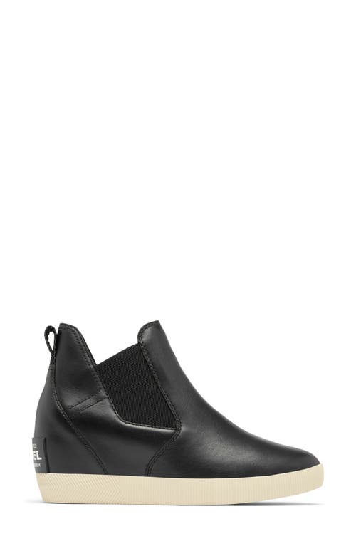 Sorel Out 'n' About Wedge Chelsea Boot In Black/bleached Ceramic