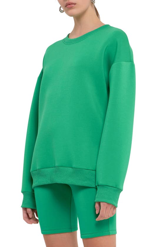 Shop Grey Lab Lounge Wear Crewneck Sweatshirt In Green