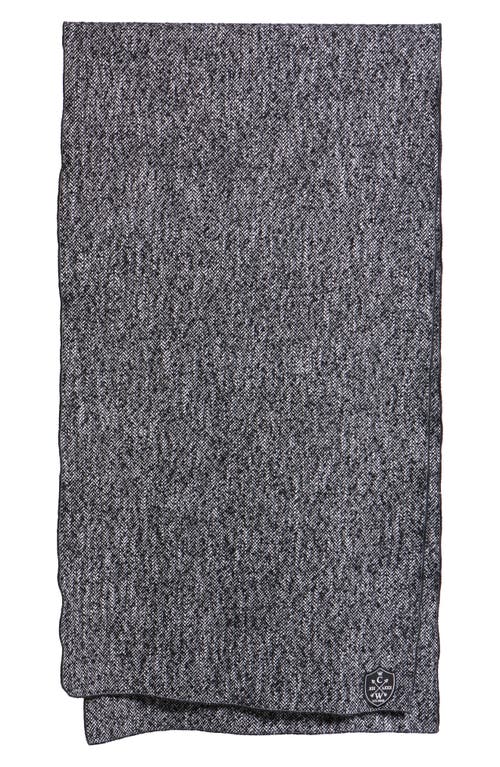Clifton Wilson Herringbone Wool Scarf In Dark Gray
