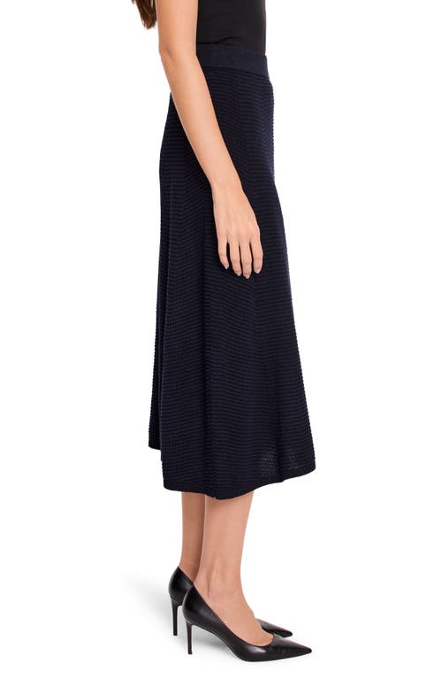 Shop Nic + Zoe Nic+zoe Pixel Knit Midi Skirt In Indigo Multi