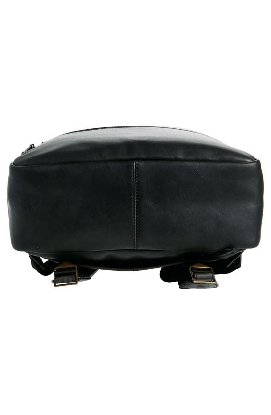Shop Johnston & Murphy Leather Backpack In Black