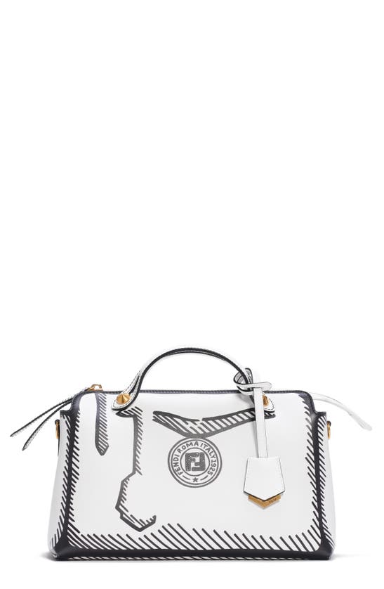 Fendi X Joshua Vides By The Way Leather Satchel In White