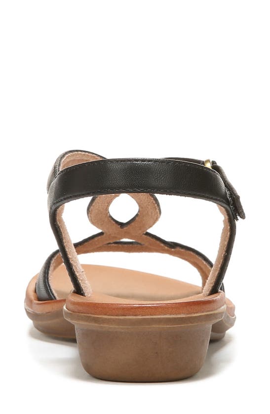 Natural Soul Solo Ankle Strap Sandal In Black Synthetic