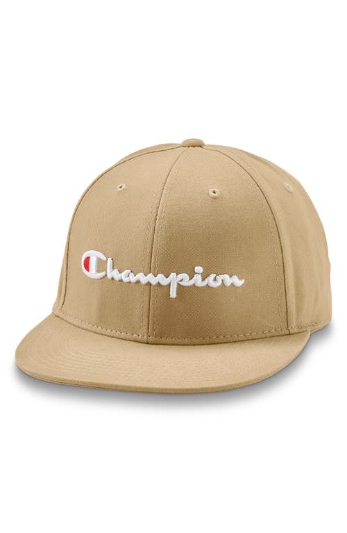 Champion Classic Script Baseball Cap in Whole Wheat Khaki