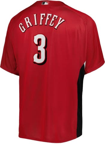 Ken Griffey Jr. Cincinnati Reds Mitchell & Ness Cooperstown Collection Mesh  Batting Practice Button-Up Jersey - Red