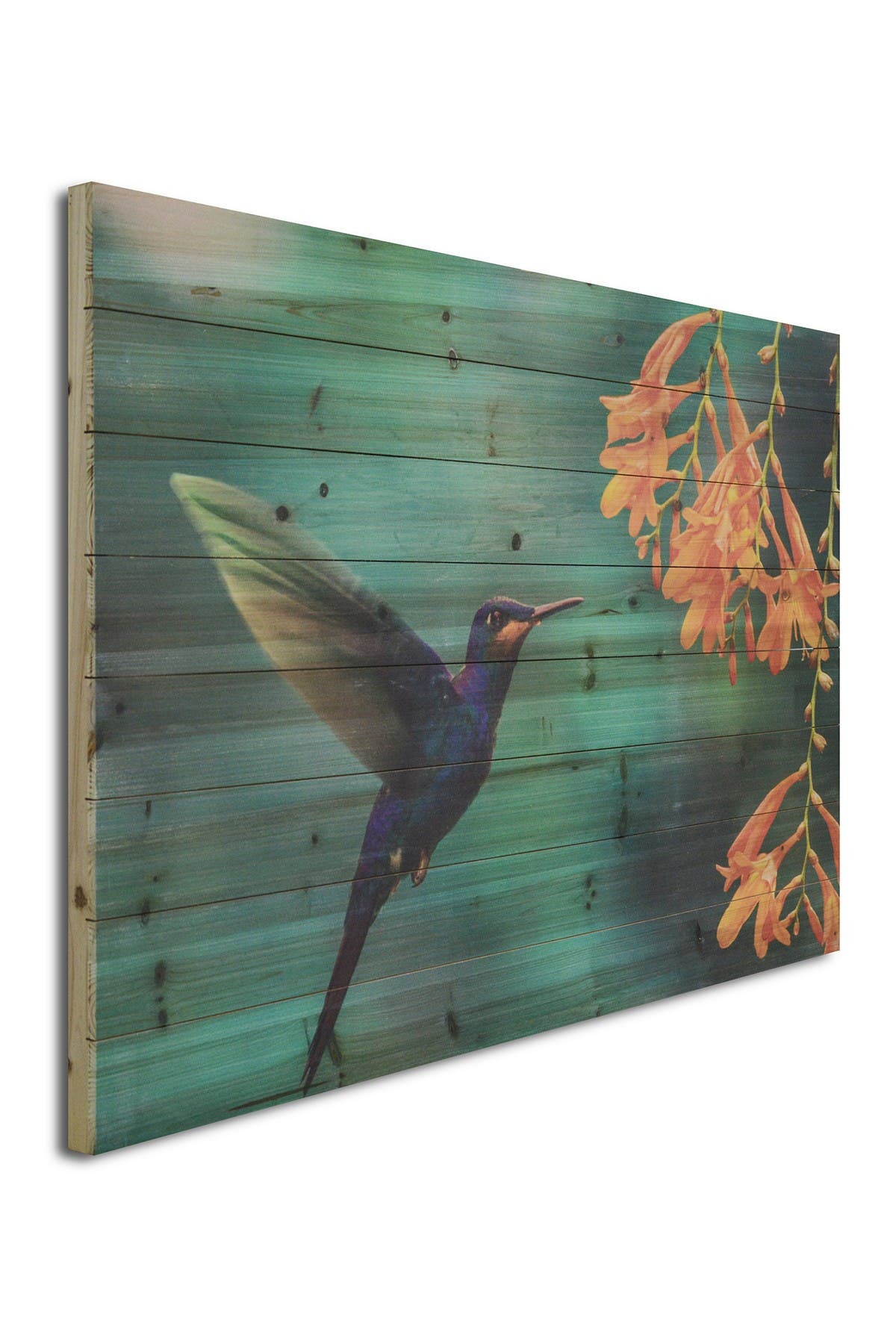Gallery 57 Hummingbird Wooden Wall Art In Turquoise/aqua