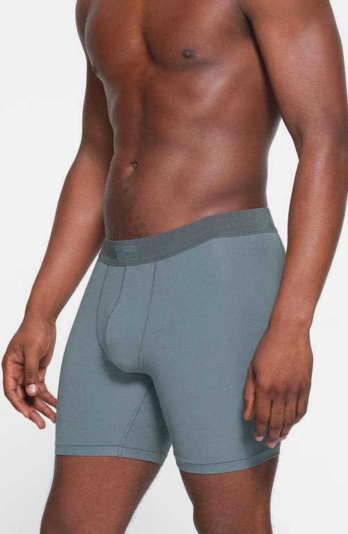 Shop Skims 5-inch Cotton & Modal Blend Boxer Briefs In Kyanite