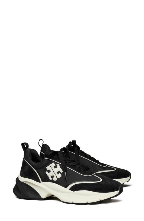 Tory Burch Good Luck Sneaker In Perfect Black/new Ivory