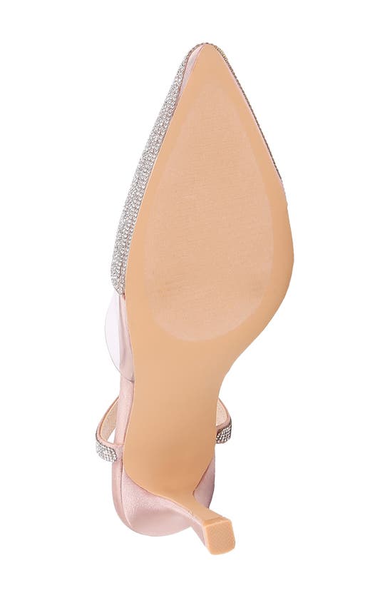 Shop Berness Barbara Rhinestone Pump In Beige