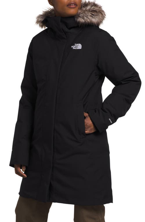THE NORTH FACE THE NORTH FACE ARCTIC WATERPROOF 600-FILL-POWER DOWN PARKA WITH FAUX FUR TRIM