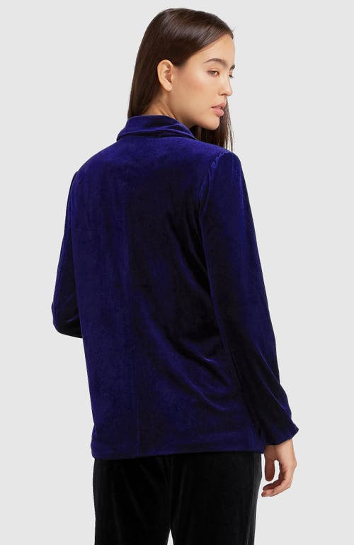 Shop Belle & Bloom Eternity Velvet Blazer In Royal Blue