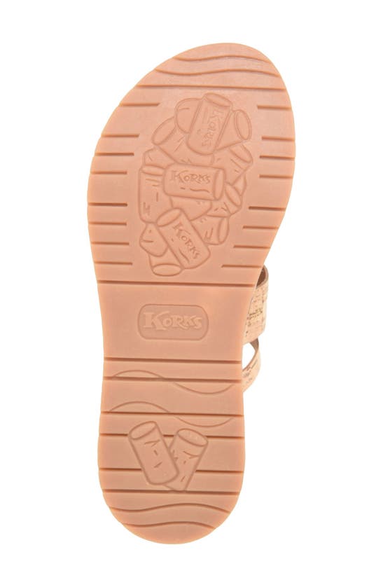 Korks Clemmons Strappy Sandal In Natural Cork