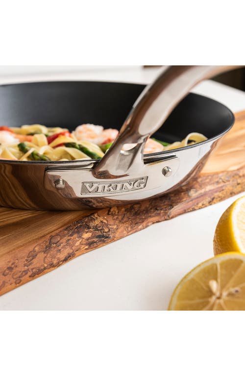 Clipper Viking Contemporary 12" Nonstick Fry Pan In Stainless Steel