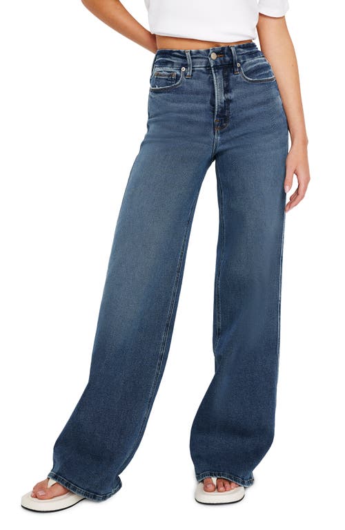 Shop Good American Good Skate Straight Leg Jeans In Indigo394