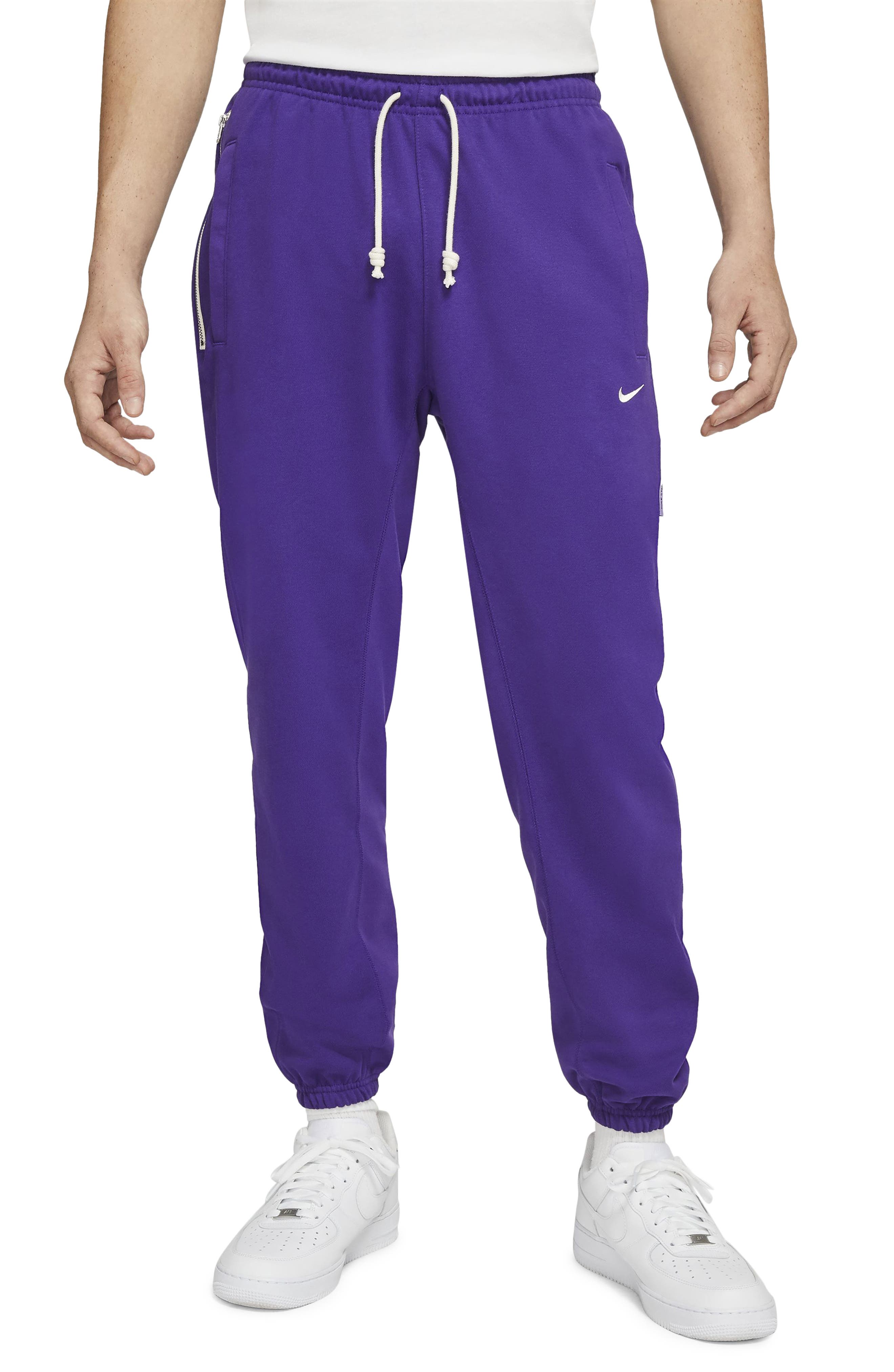 nike foundation fleece joggers purple