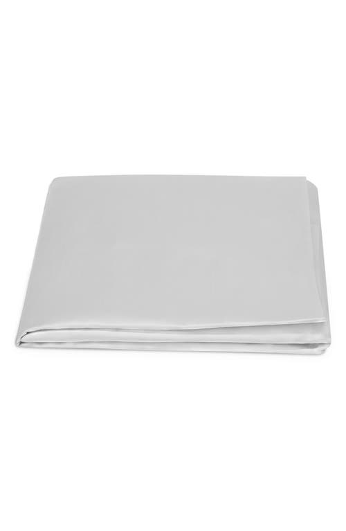 Matouk Talita 615 Thread Count Cotton Sateen Fitted Sheet in Silver at Nordstrom