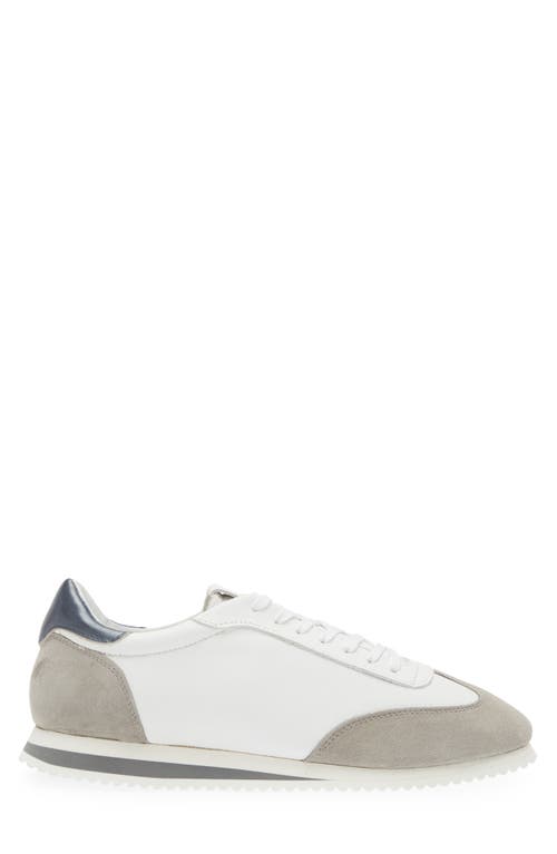 G Brown Dash Low Top Sneaker In White/blue/grey