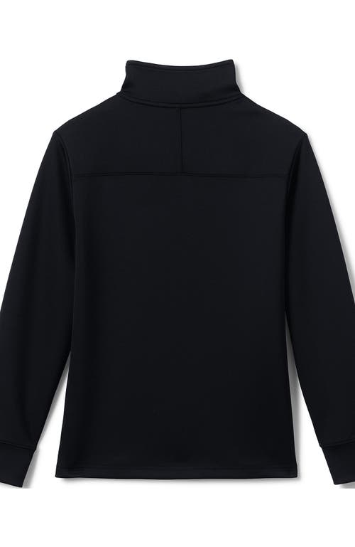 Shop Lands' End School Uniform Kids Quarter Zip Pullover In Black